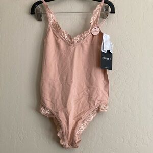 Forever 21 Lace-Trim Lingerie Bodysuit.